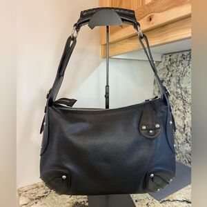 Furla Edgy Black Leather Hobo/ Shoulder Bag-NWOT